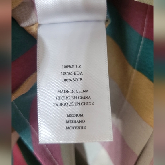 RAILS Gigi Farrah Stripe Belted 100%  Silk Shorts Size M - Picture 12 of 15